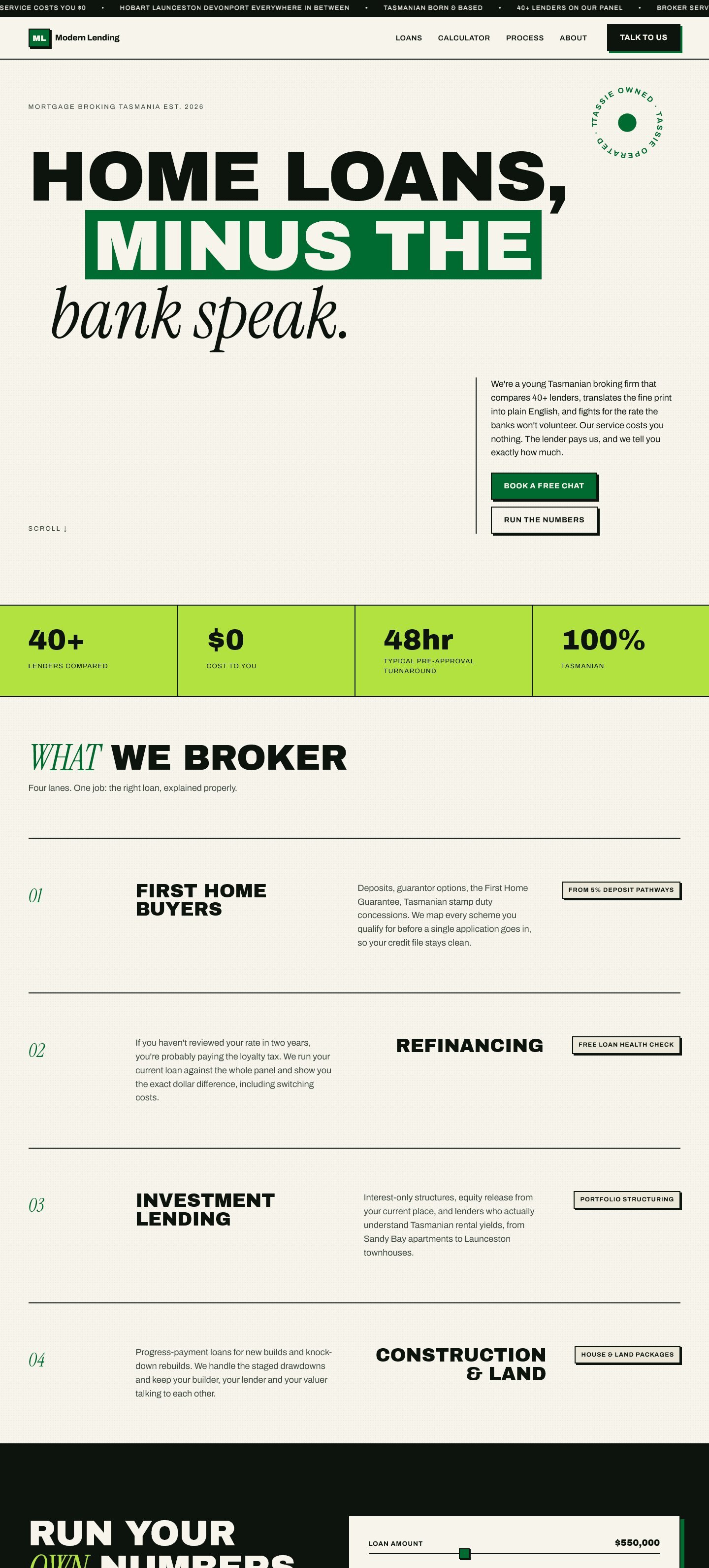 Modern Lending — top half
