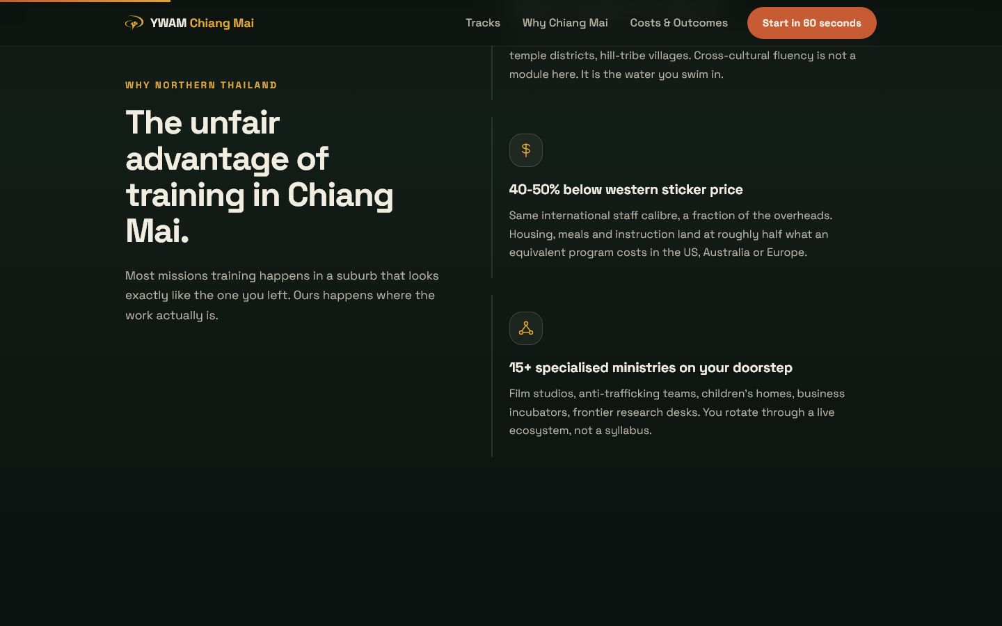 YWAM Chiang Mai content